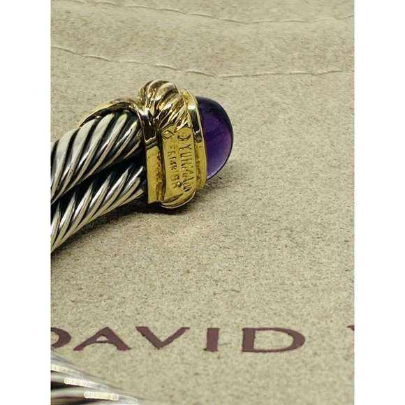 David Yurman Renaissance Double Cable Cabochon Amethyst & Green Onyx 14k 18K 925 - Picture 5 of 12